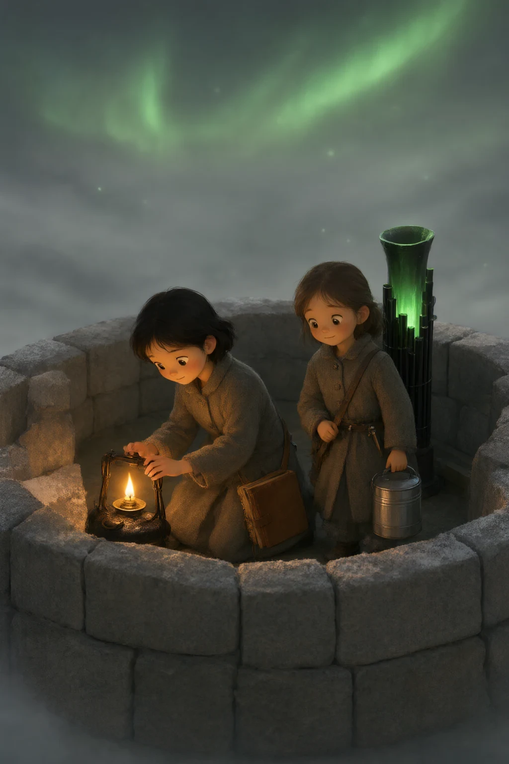 Nine Lamps in the Fog